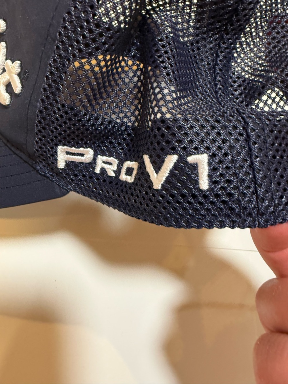 TITLEIST PRO V1 Hat Cap Flex FITTED L-XL Navy Blue Jersey 3D Logo - Picture 5 of 11